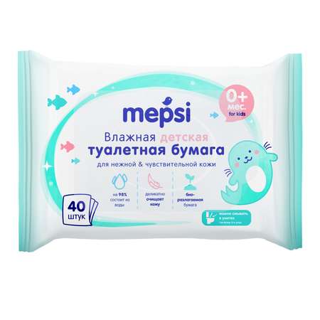 Туалетная бумага влажная Mepsi 40шт 171