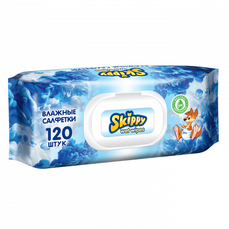 Влажные салфетки Skippy для детей 4 упаковки по 120 шт. 8030