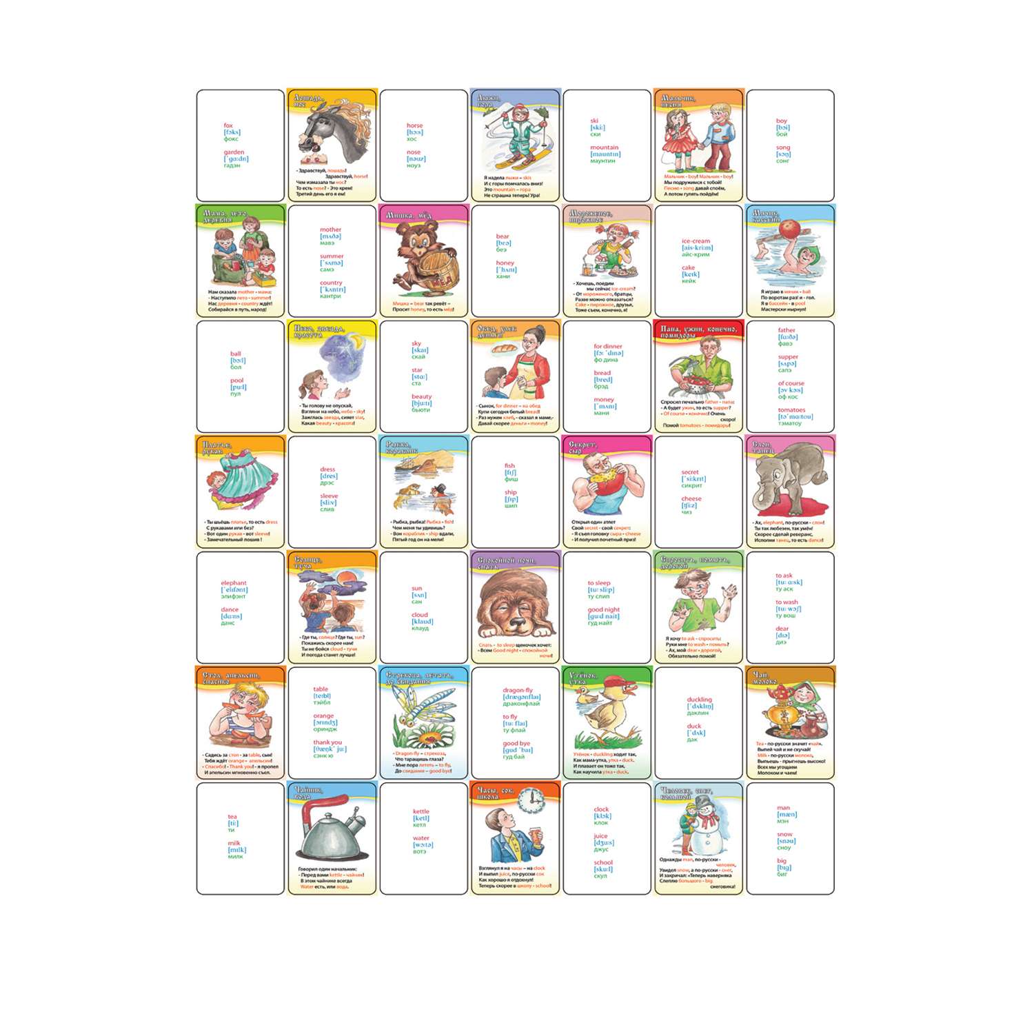 Развивающие обучающие карточки Шпаргалки для мамы Английский язык - настольная игра для детей - фото 8
