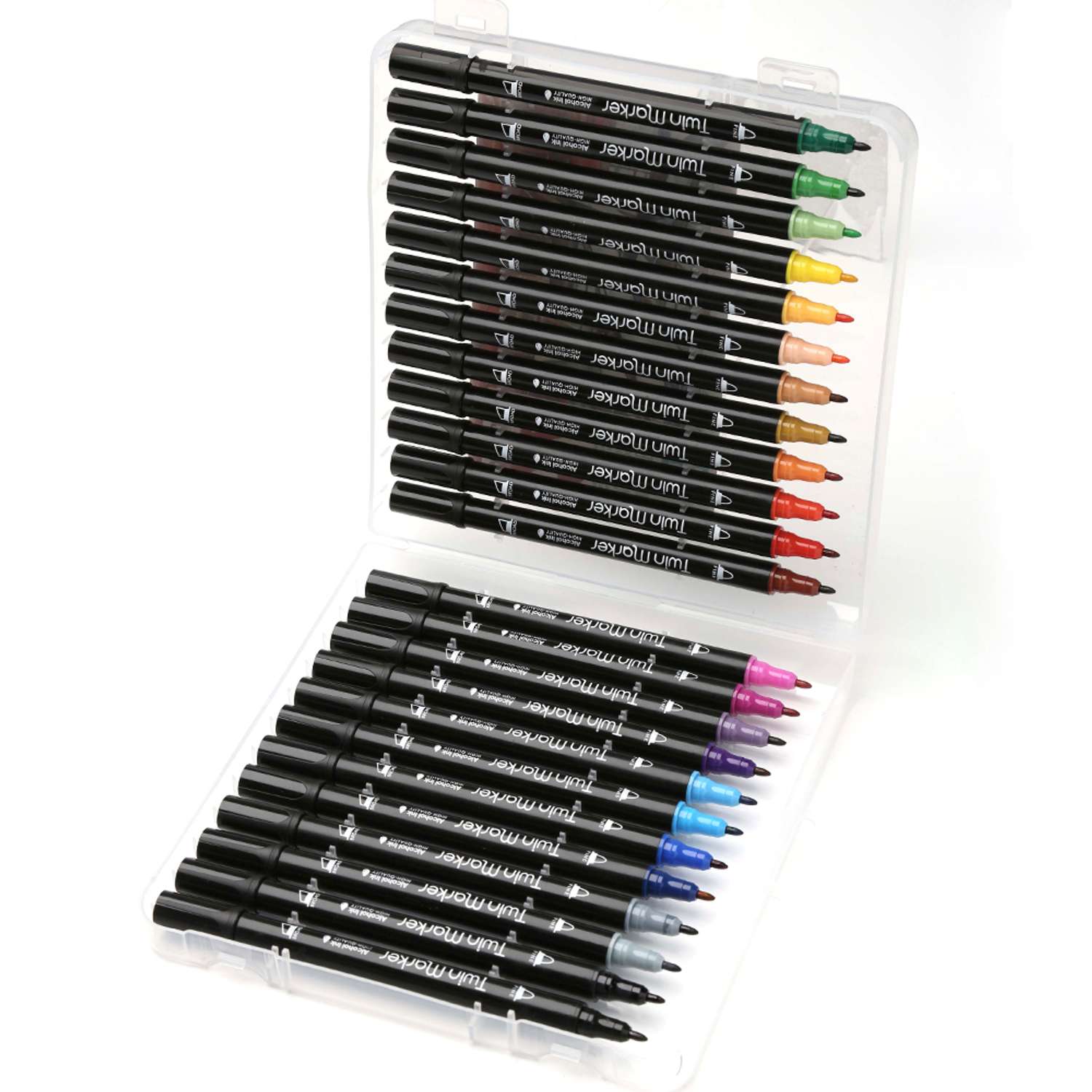 Набор двусторонних маркеров WiMi спиртовые 24 цвета - фото 1