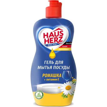 Гель для мытья посуды HausHerz ромашка + витамин Е 450мл