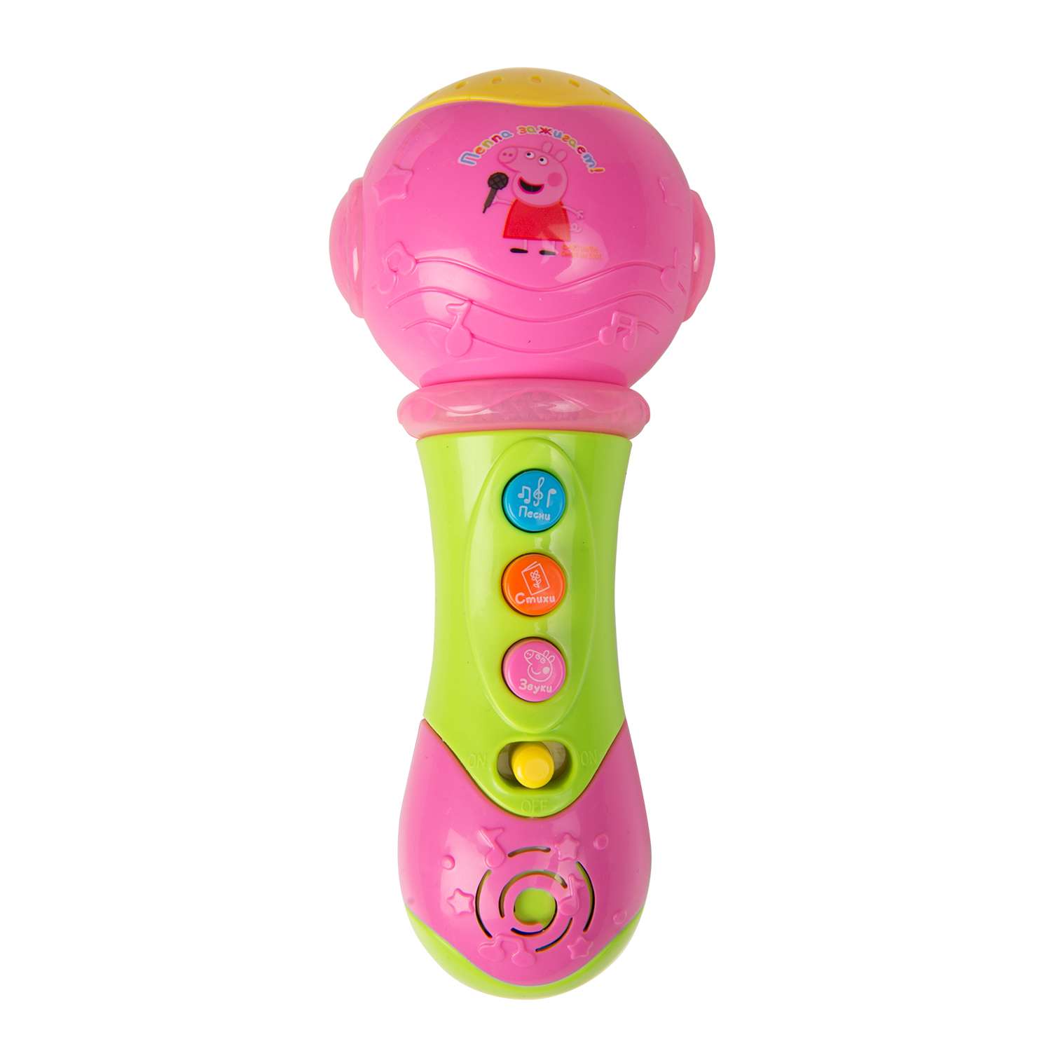 Игрушка Свинка Пеппа Pig Музыкальный микрофон с проектором - фото 1