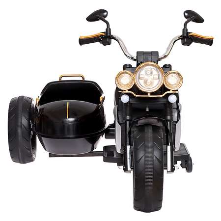 Электромобиль Sima-Land «Мотоцикл Чоппер» с коляской EVA цвет чёрный