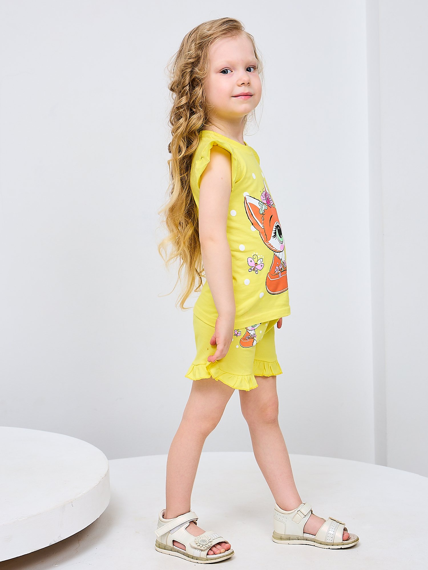 Костюм Mil Art kids 1902201548SUIT-SHORTS-LISICHKA-YELLOW - фото 5