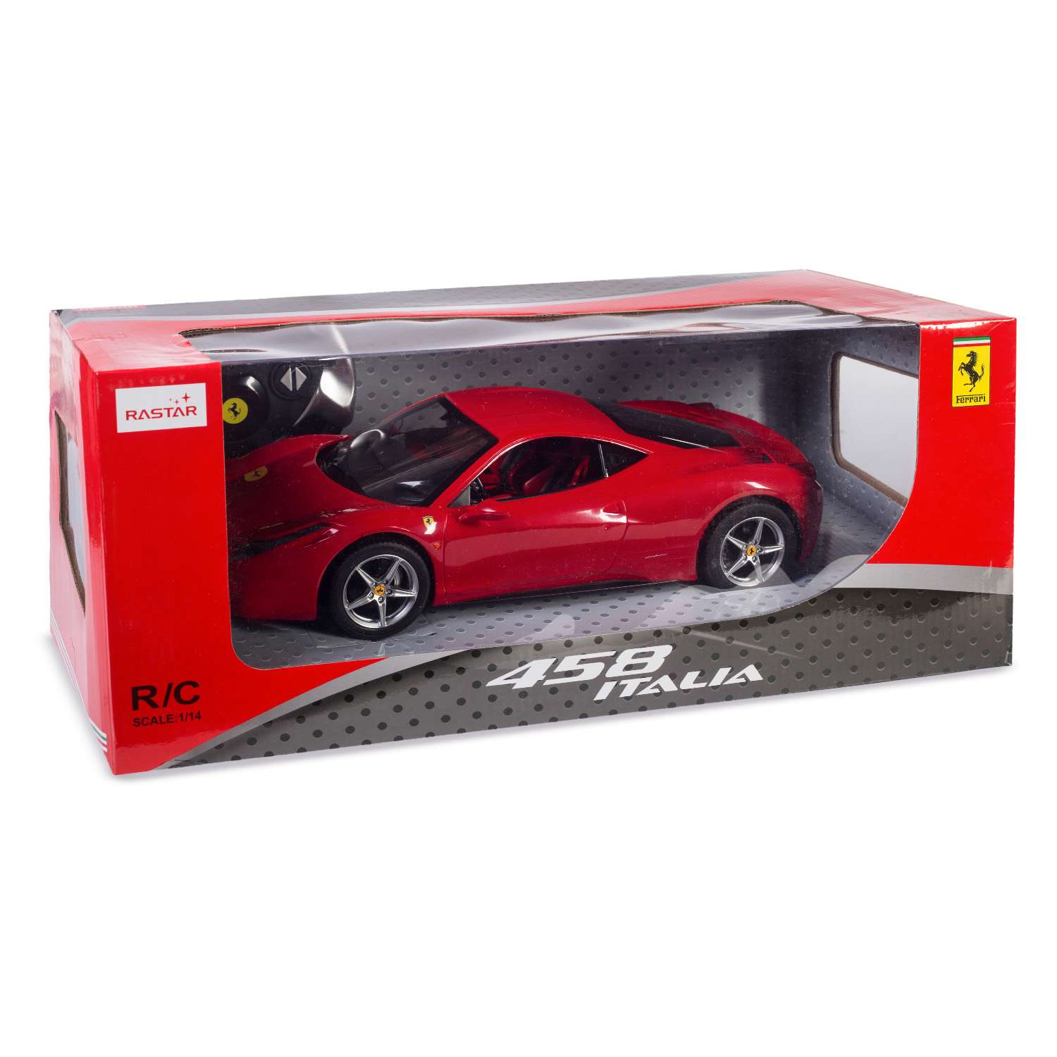 Машинка радиоуправляемая Rastar Ferrari 458 Italia 1:14 красная - фото 3