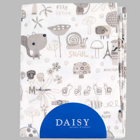 Пеленка фланелевая Daisy 1шт 75х120см улитки