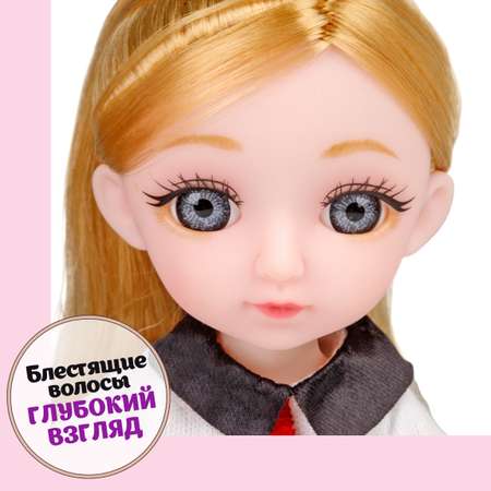 Кукла шарнирная 15 см 1TOY Alisa Kawaii школа с аксессуарами