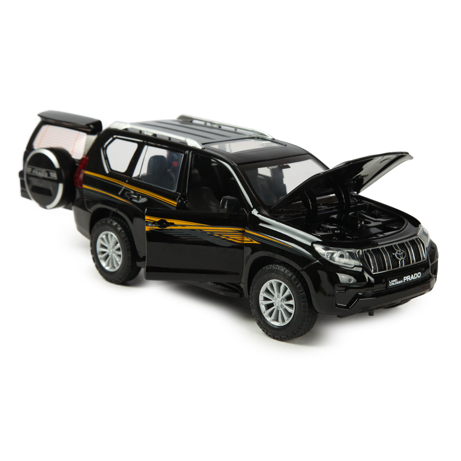 Машинка Mobicaro 1:24 Toyota Land Cruiser Prado Черная 68270A 68270A - фото 5