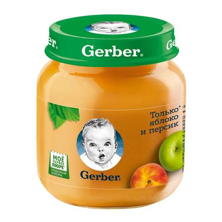 Пюре Gerber яблоко персик 130г