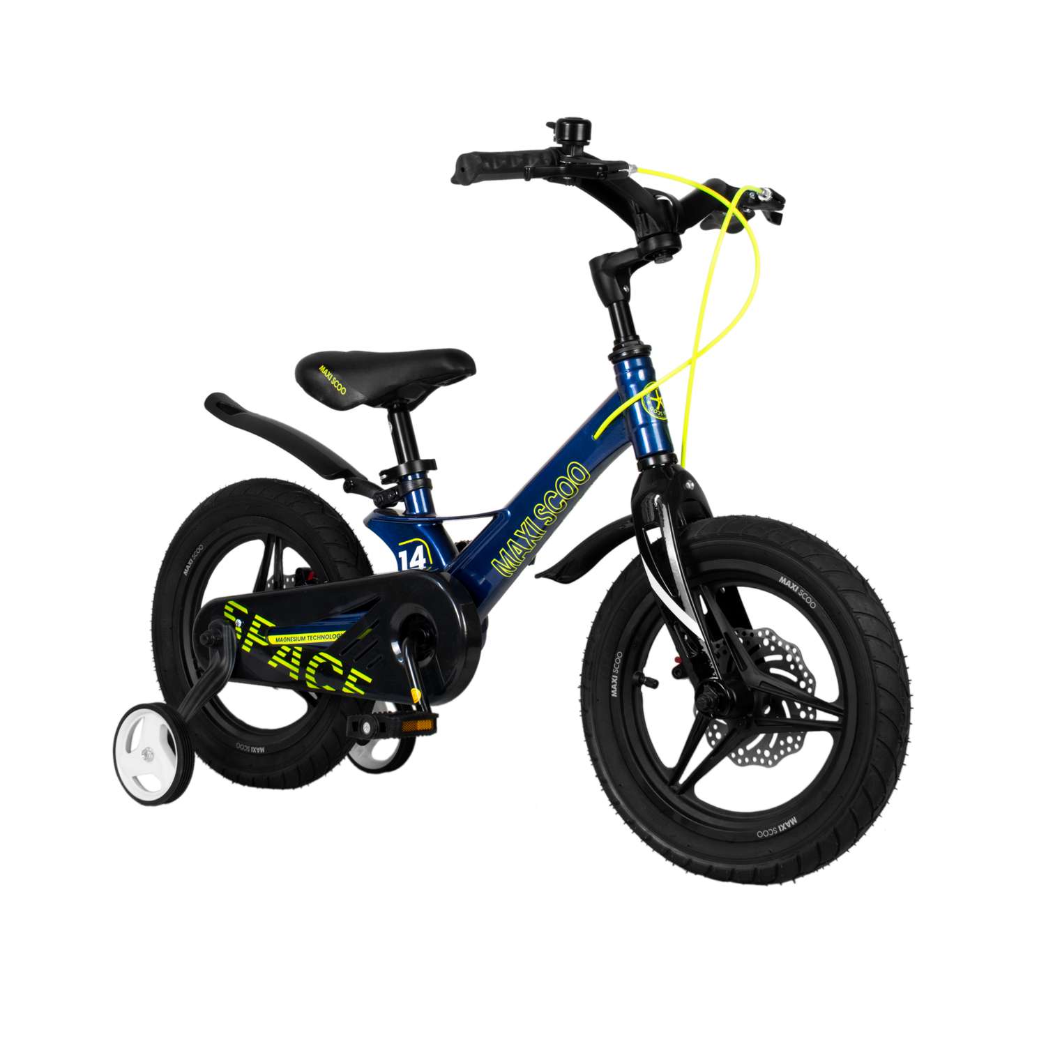 Детский двухколесный велосипед Maxiscoo Space делюкс плюс 14 синий - фото 2