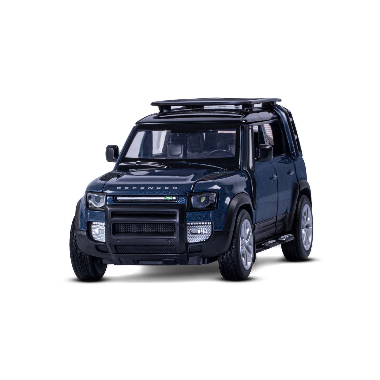 Машинка металлическая АВТОпанорама 1:32 Land Rover Defender 110 синий свободный ход колес JB1251534 - фото 9