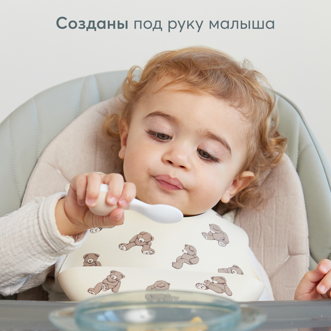 Детские столовые приборы Happy Baby ложка и вилка - фото 4