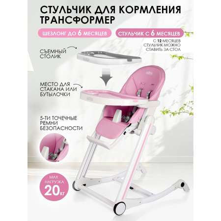 Стульчик для кормления BABY STYLE Пластмассовый детский складной трансформер