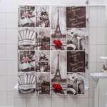 Штора для ванны Доляна «Париж ретро» 180×180 см EVA цвет белый