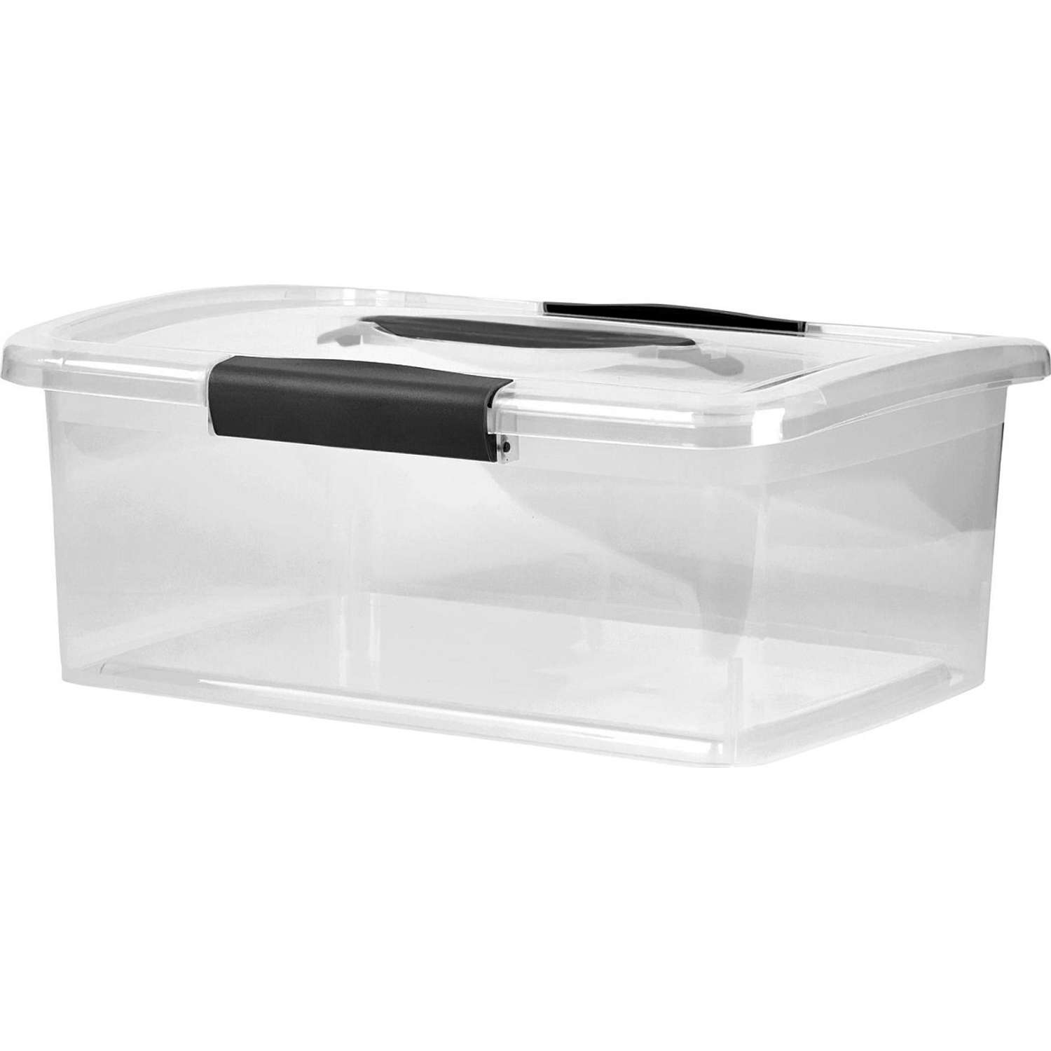 Ящик для хранения Keeplex Vision с защелками и ручкой 11л Прозрачный KL252411999 - фото 1