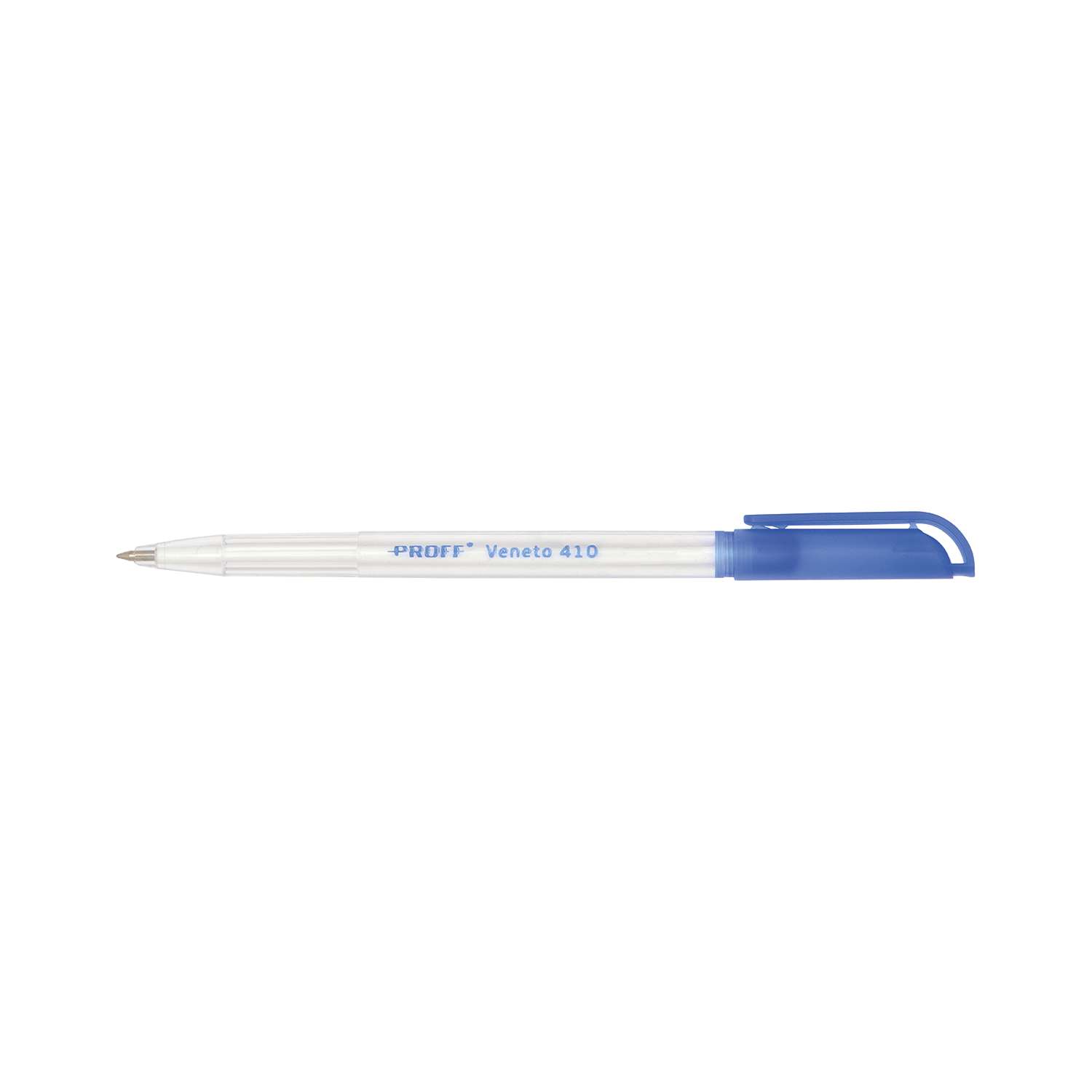 Ручка Proff шариковая синяя Proff. Veneto 410 (0.7 мм) с прозрачным корпусом - фото 2