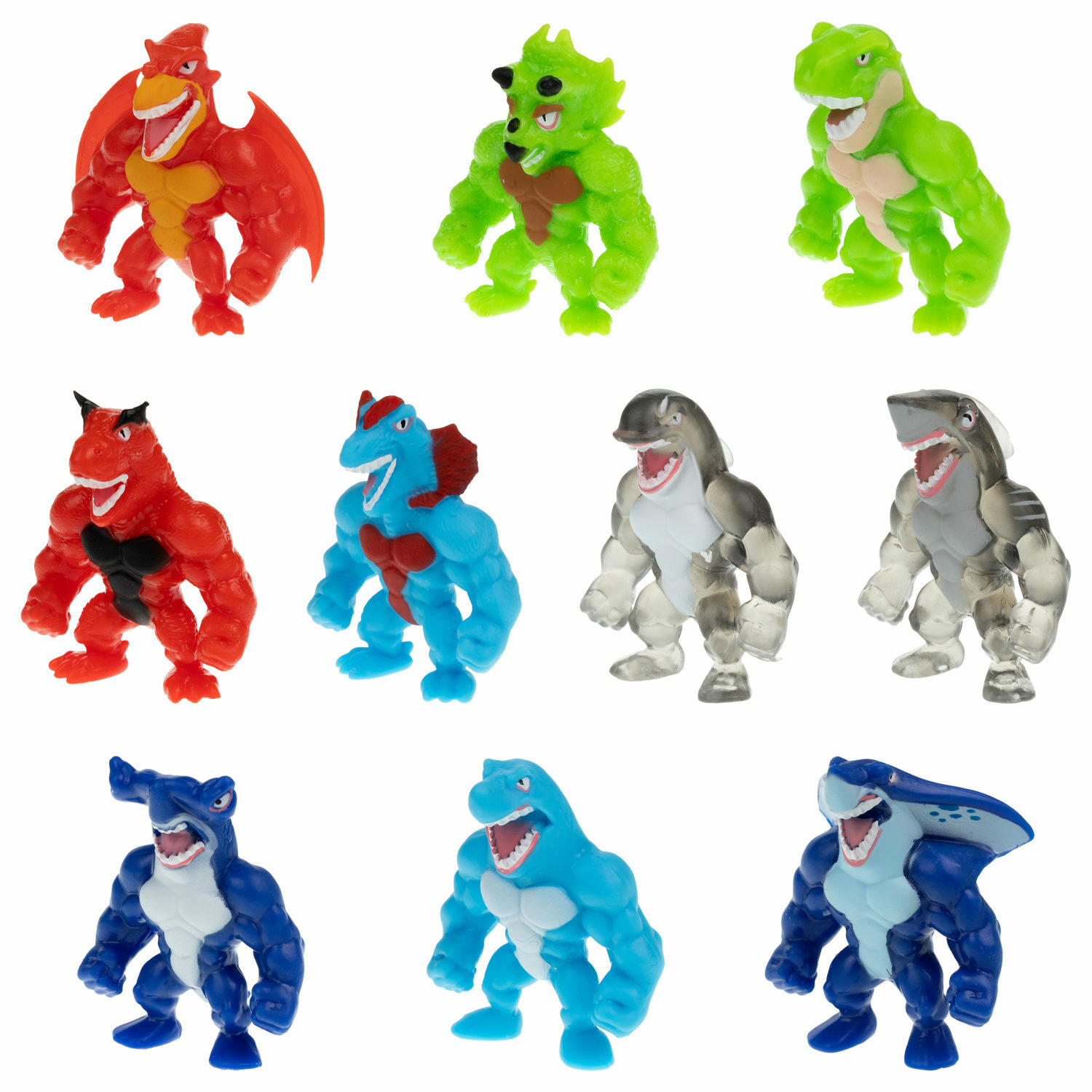 Игрушка-антистресс Monster flex mini dino и shark Пучеглаз 7см - фото 9