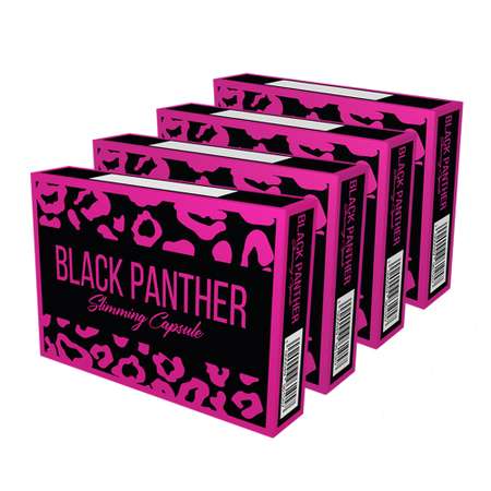 Черная пантера капсулы BLACK PANTHER для похудения жиросжигатель набор 4 упаковки