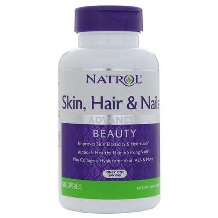 Биологически активная добавка Natrol Skin Hair Nails with Lutein 60капсул