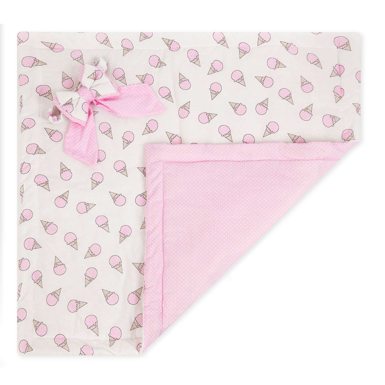 Конверт-одеяло Чудо-чадо для новорожденного на выписку «Времена года» мороженое/розовый - фото 5