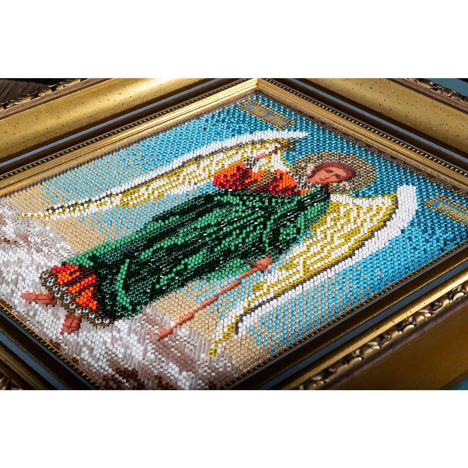 Набор для вышивания Радуга бисера иконы бисером В160 Ангел хранитель 18x22см - фото 4
