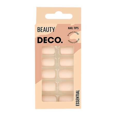 Накладные ногти DECO. Essential matt nude 24 шт + клеевые стикеры 24 шт