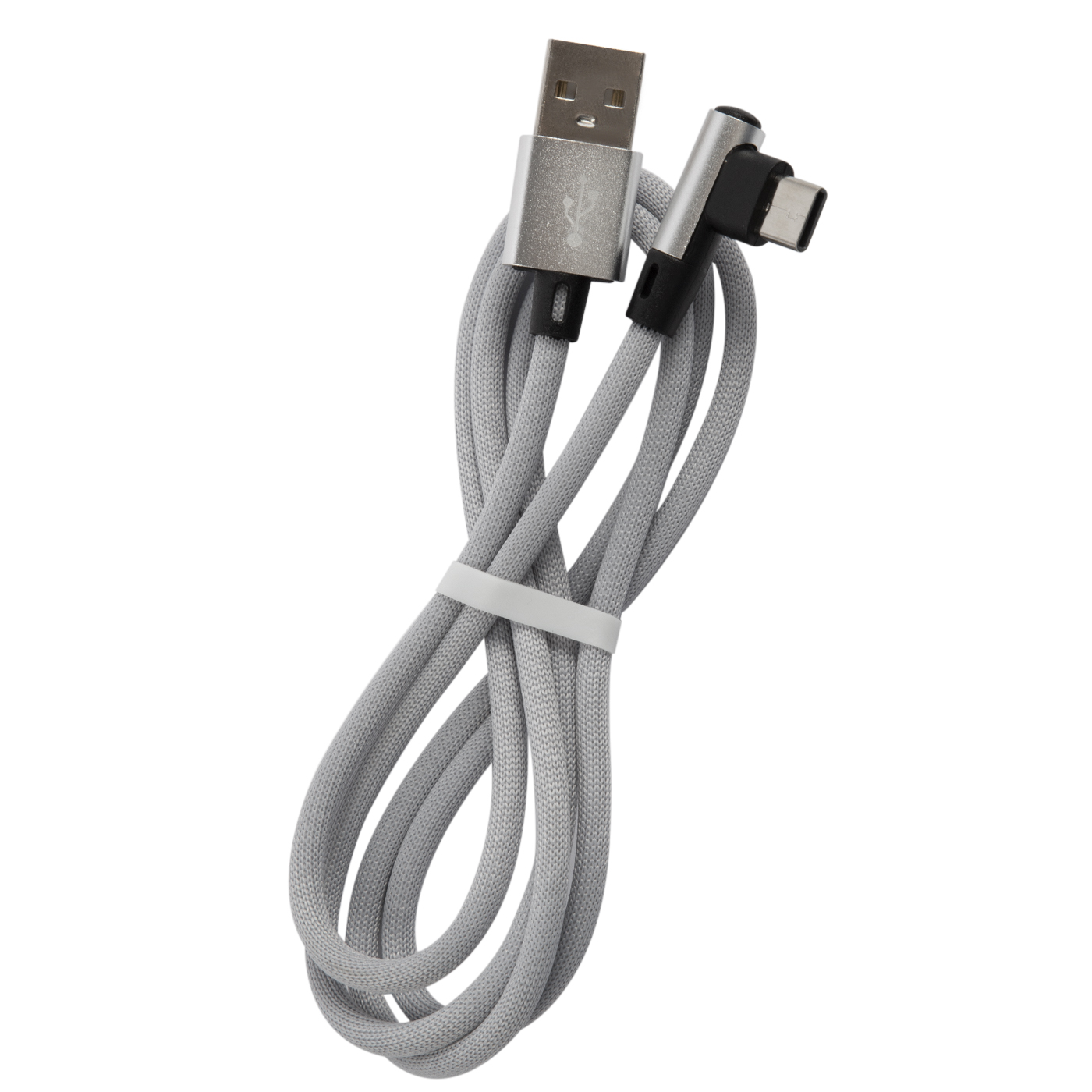 Дата-кабель RedLine USB - Type-C L-образный серый - фото 1