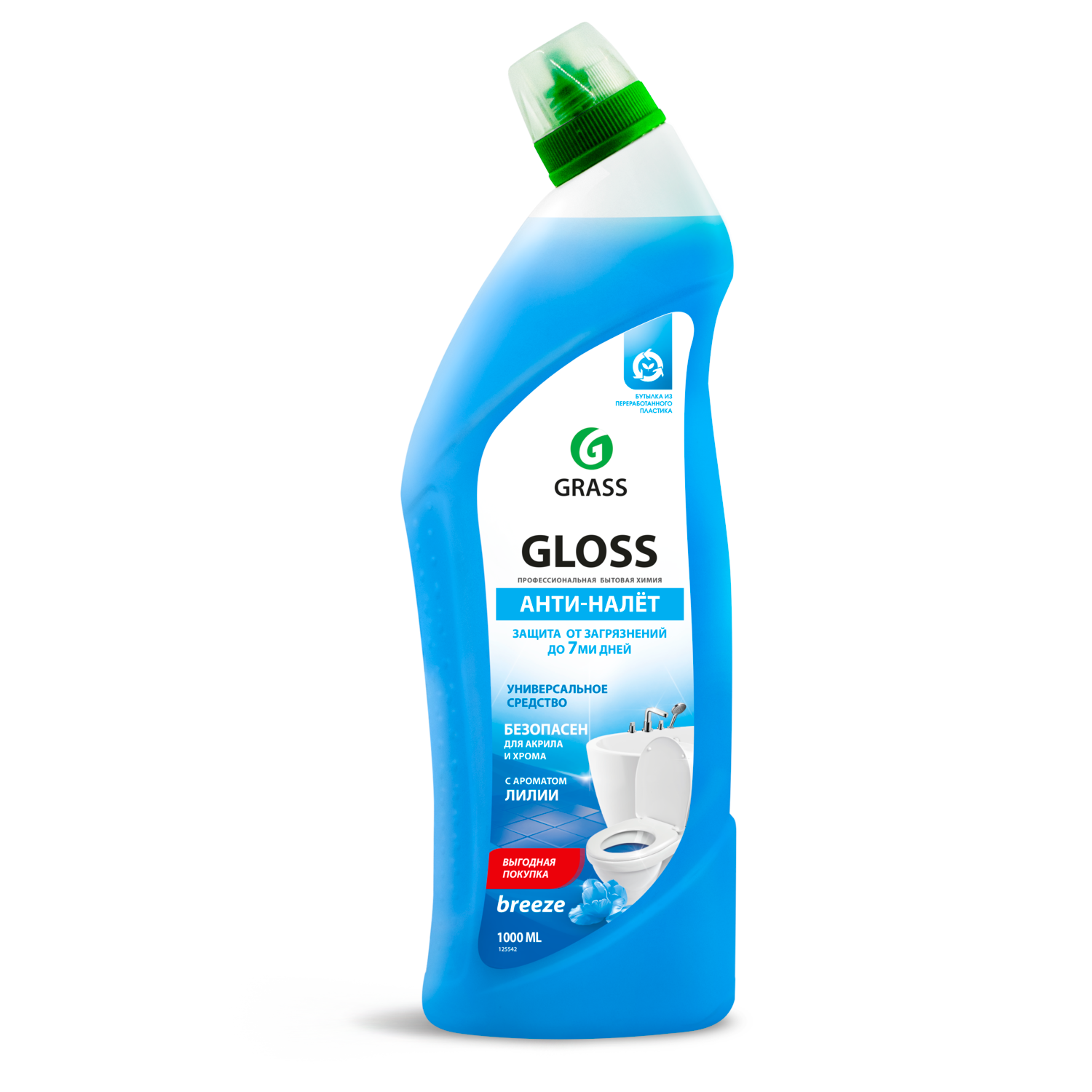 Чистящее средство GraSS Gloss breeze для санузлов 1 л - фото 1