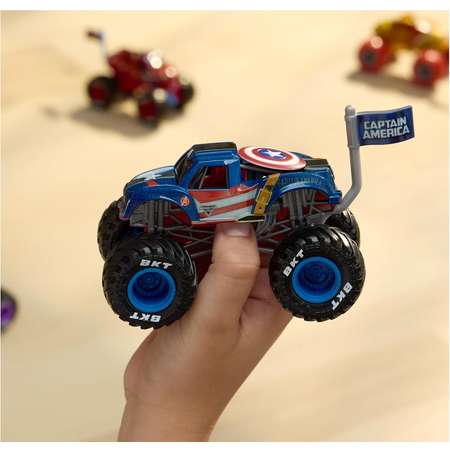 Монстр-трак Monster Jam Marvel Captain America 1:64 синий
