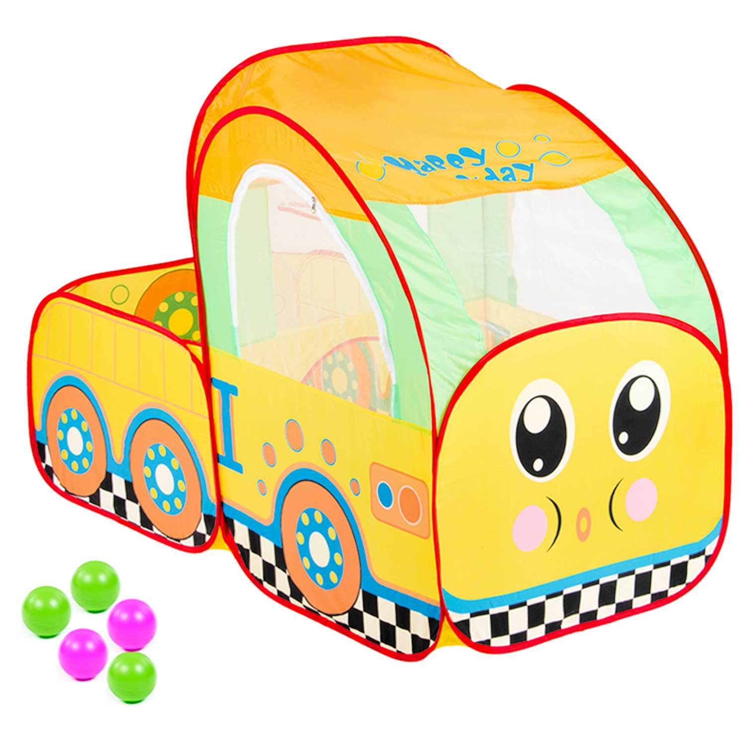 Палатка игровая детская MINI-TOYS домик «Желтая машина» - фото 1