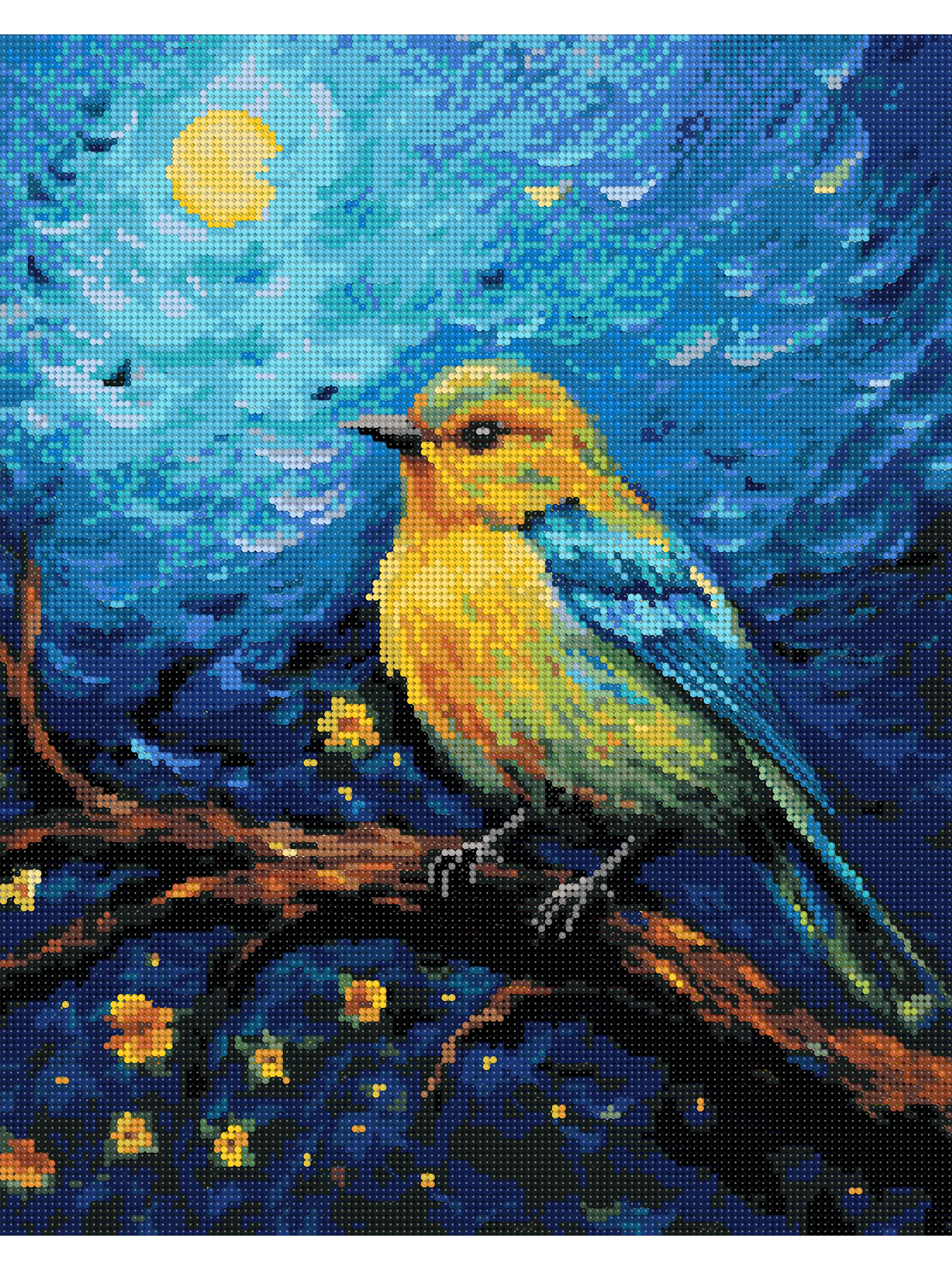 Алмазная мозаика Art on Canvas холст на подрамнике 40х50 см Птичка - фото 2