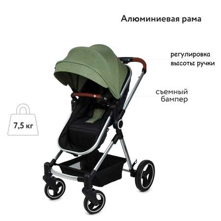 Коляска-трансформер Babyton FlexiRide Black green