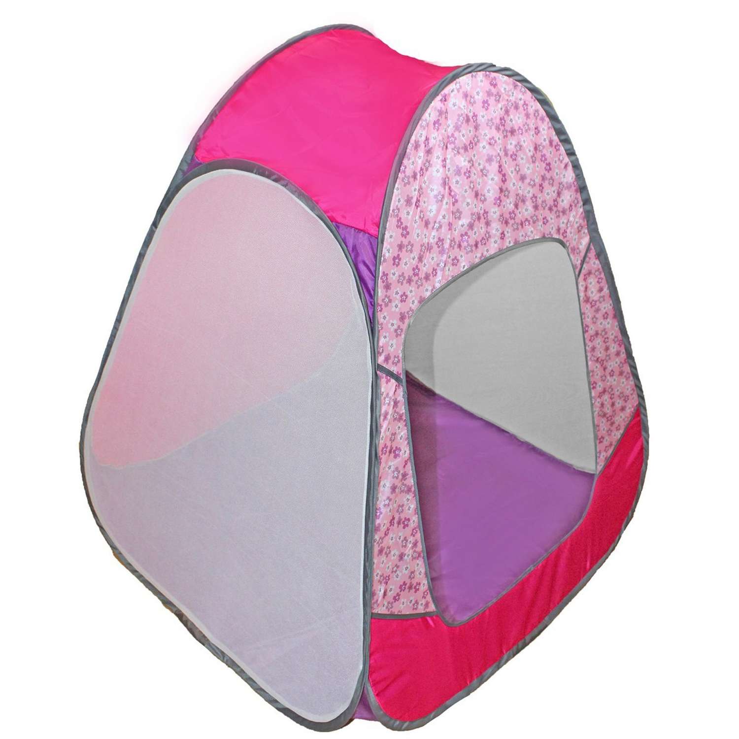 Палатка Zabiaka детская игровая «Радужный домик» 80 × 55 × 40 см принт «Цветы на розовом» - фото 1