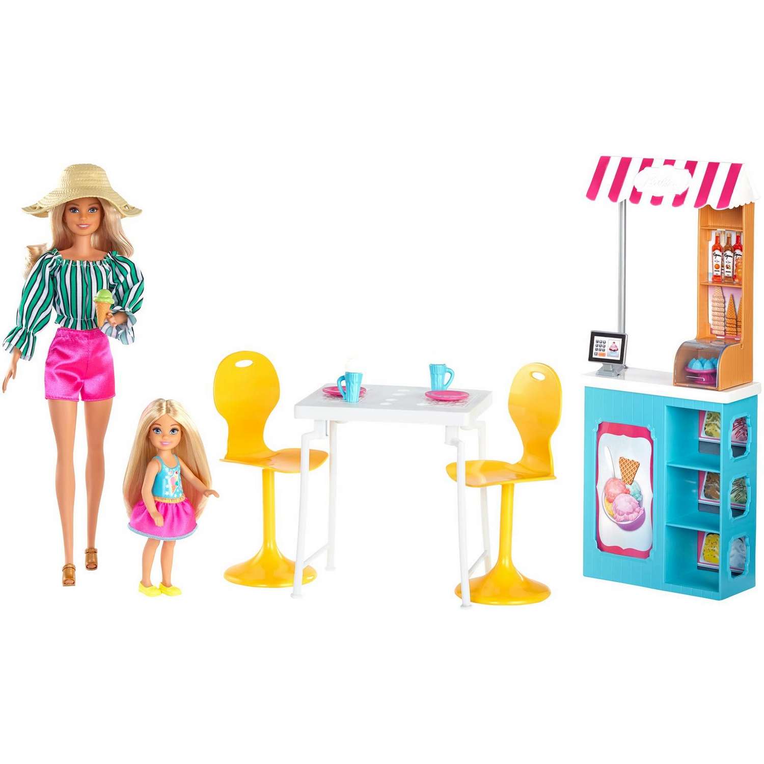 Набор игровой Barbie Магазин Кафе-мороженое с куклами GBK87 GBK87 - фото 3