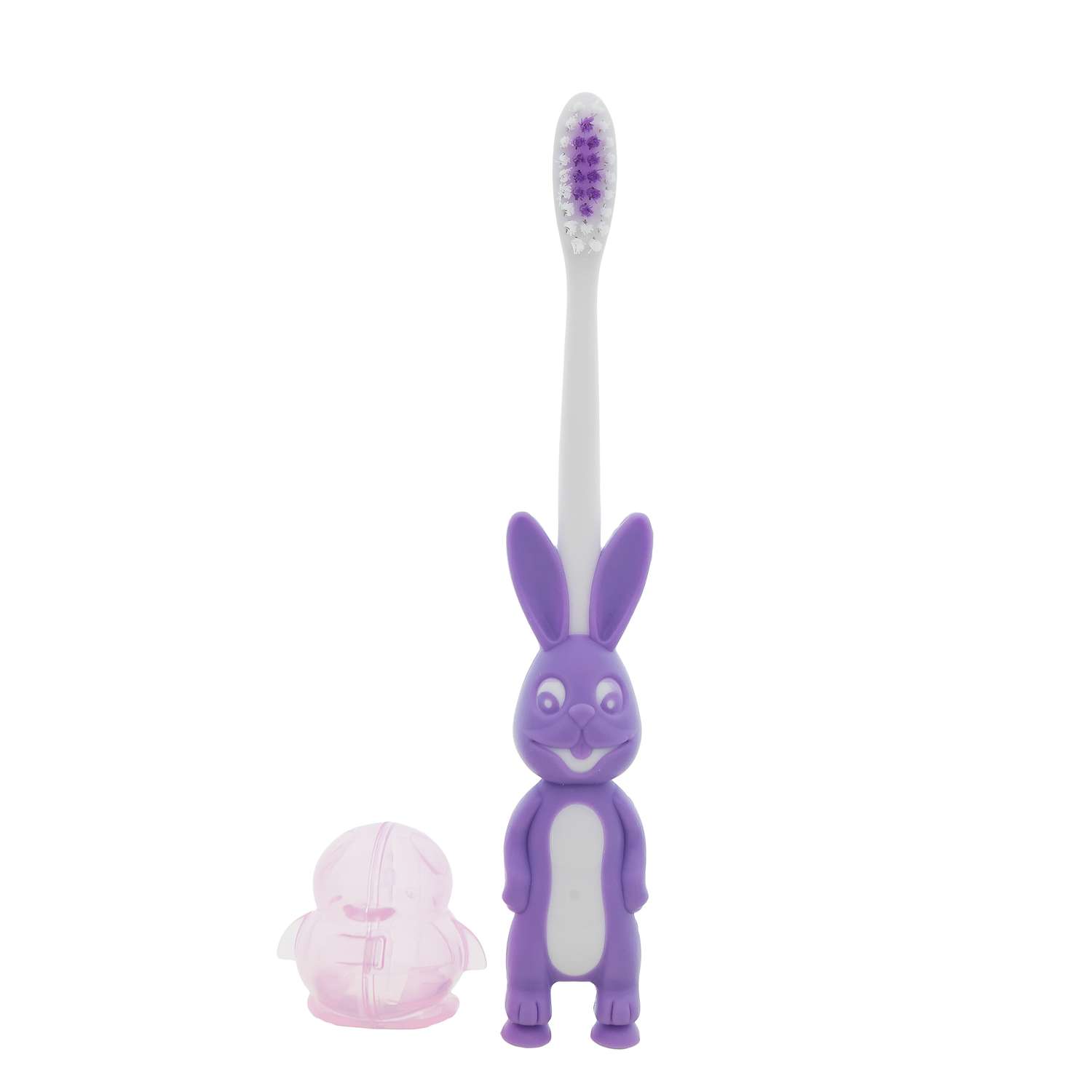 Зубные щетки детские Hi Dent Bunny мягкая с колпачком 7-10лет фиолетовая 2шт - фото 6