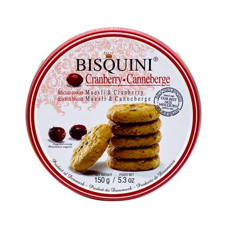 Печенье Bisquini Мюсли с клюквой