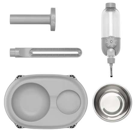 Поилка для собак Сухие усы TENBERG Water Dispenser MAX Grey