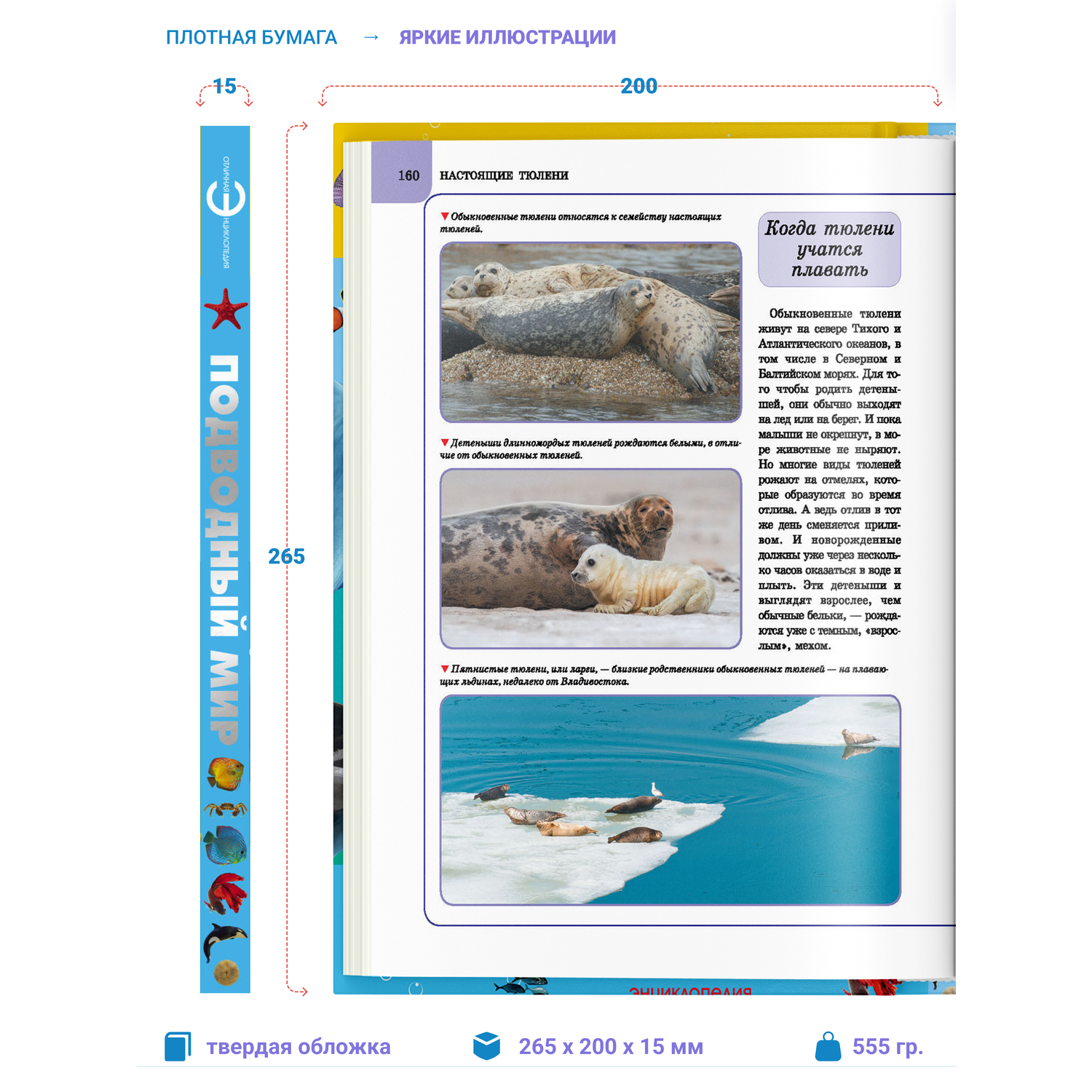 Книга Харвест Книга большая Энциклопедия для детей школьников Подводный мир для чтения с иллюстрациями - фото 2