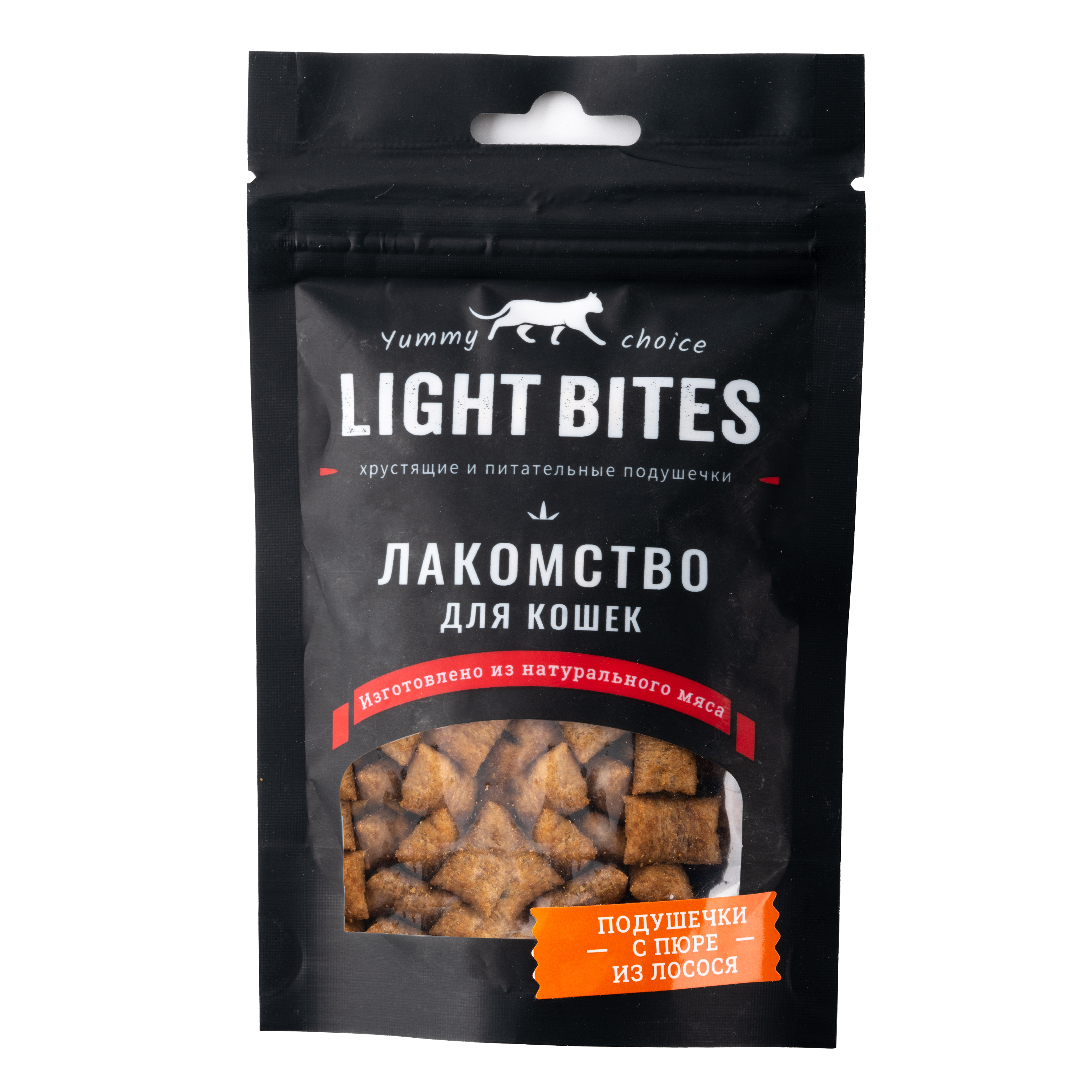 Лакомства для кошек Light Bites 45г Подушечки с пюре из лосося LB024 - фото 1