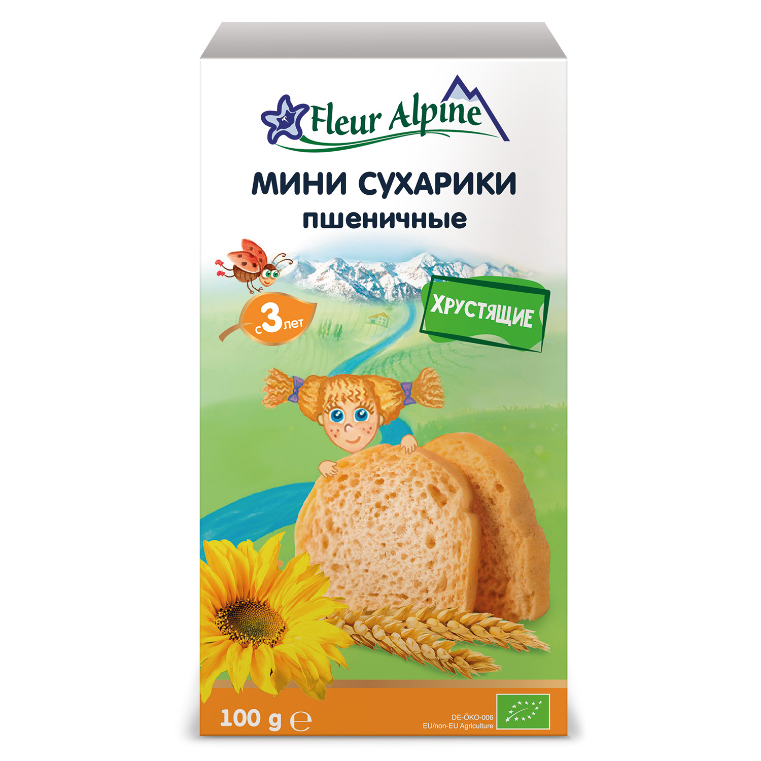 Сухарики Fleur Alpine Органик мини пшеничные 100г с 3лет купить по цене 199  ₽ в интернет-магазине Детский мир