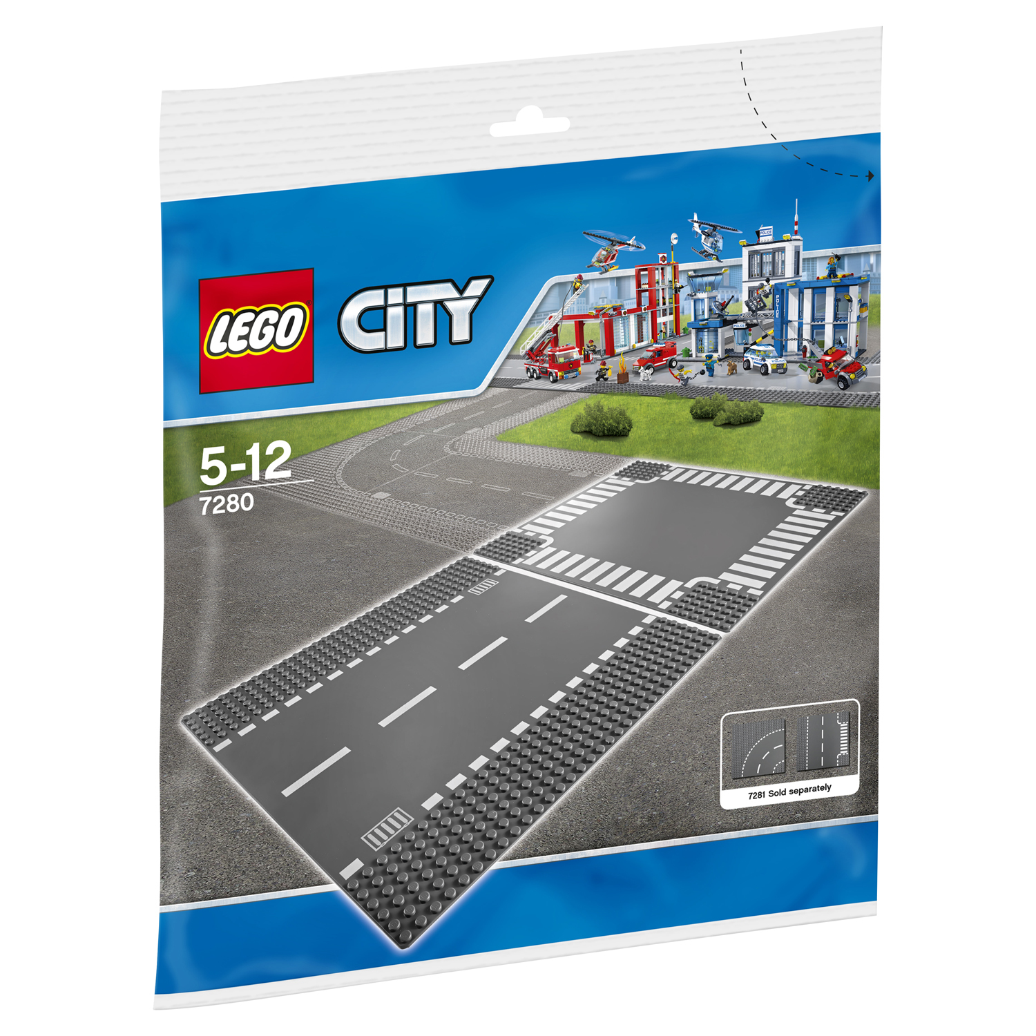 Конструктор LEGO City Supplementary Прямая дорога и перекрёсток (7280)  купить по цене 429 ₽ в интернет-магазине Детский мир