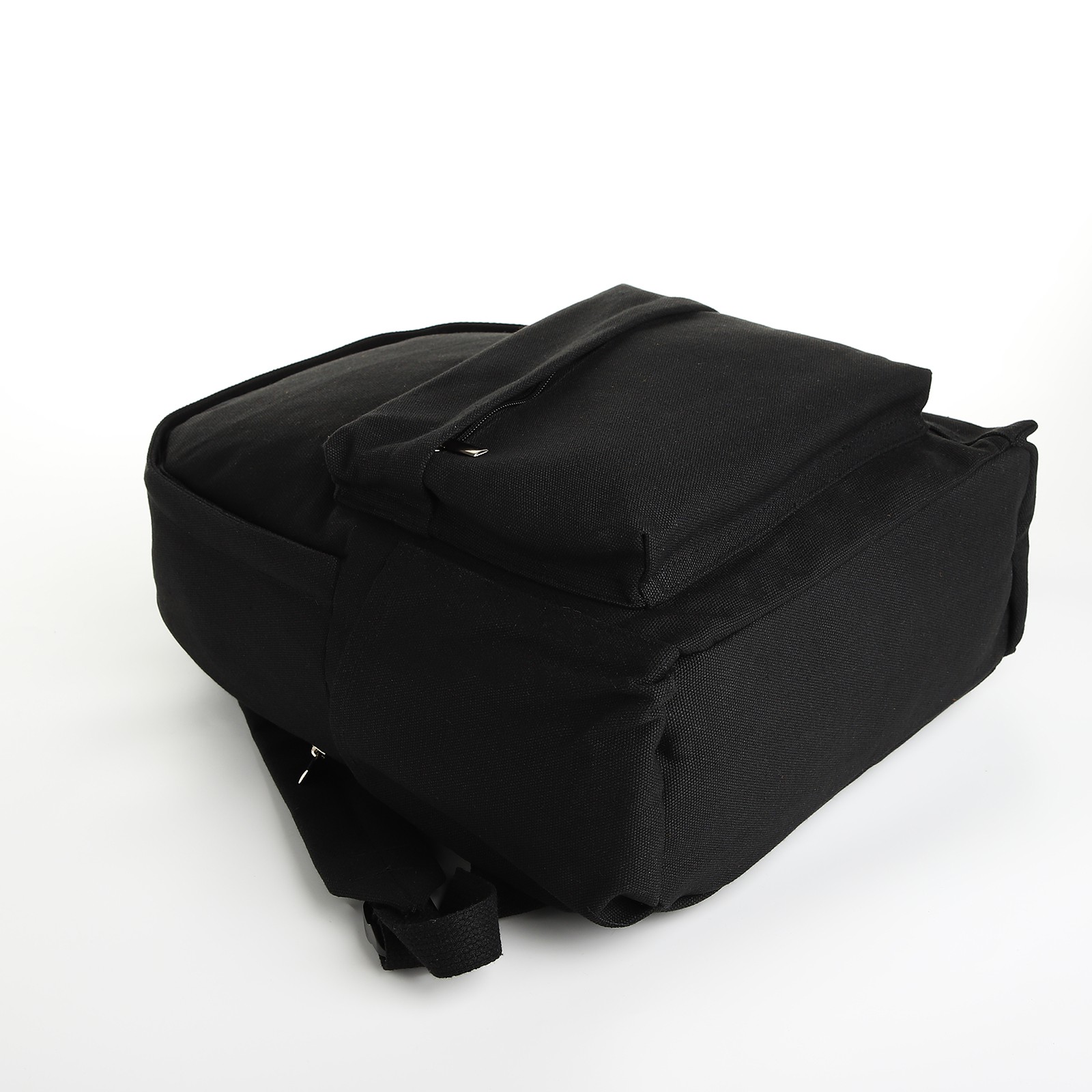 Рюкзак школьный NAZAMOK из текстиля на молнии 4 кармана цвет чёрный - фото 3
