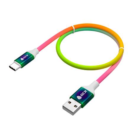 Кабель USB GCR 0.9m TypeC быстрая зарядка GCR-52227