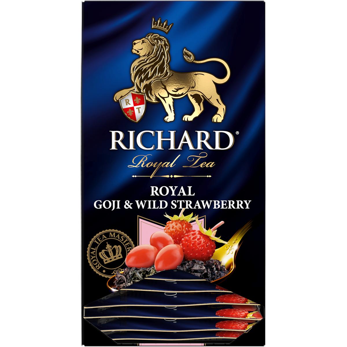 Чай черный Richard Royal Goji Wild Strawberry 25 пакетиков - фото 3