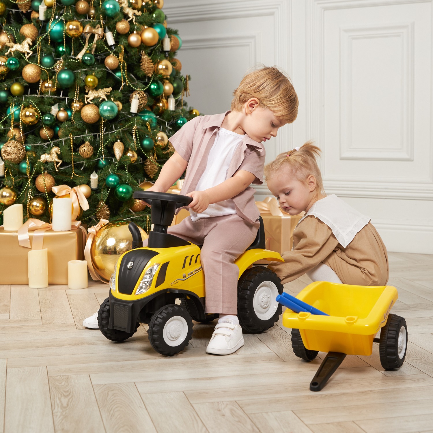 Каталка BabyCare Holland Tractor розовый - фото 13