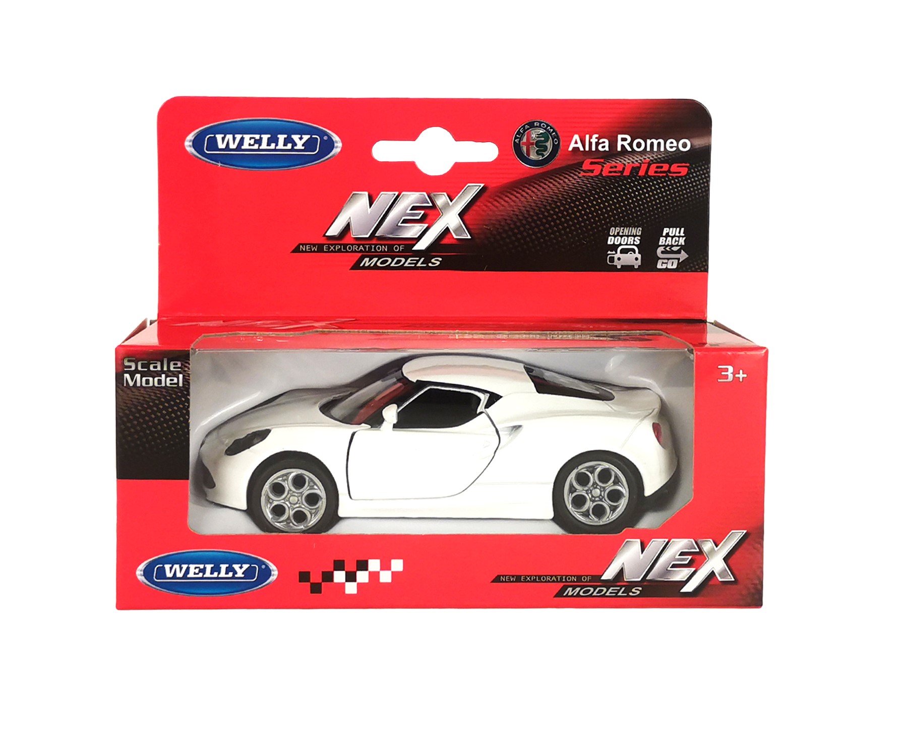 Машинка Welly 1:38 Alfa Romeo 4C цвет в ассортименте 43676W - фото 6