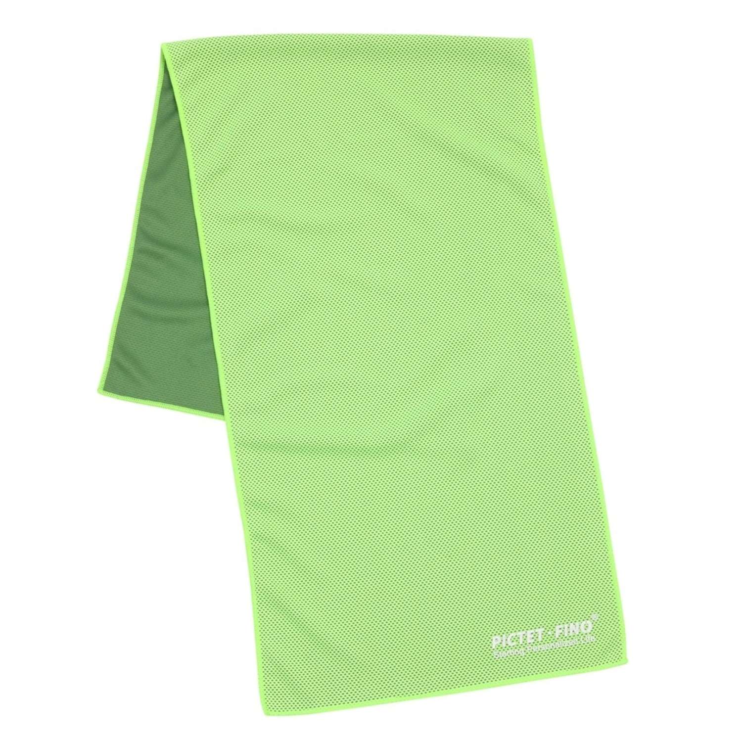 Спортивное полотенце PICTET FINO охлаждающее зеленое в пластиковой банке - фото 2