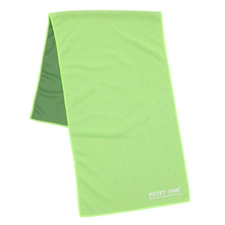 Спортивное полотенце PICTET FINO охлаждающее зеленое в пластиковой банке