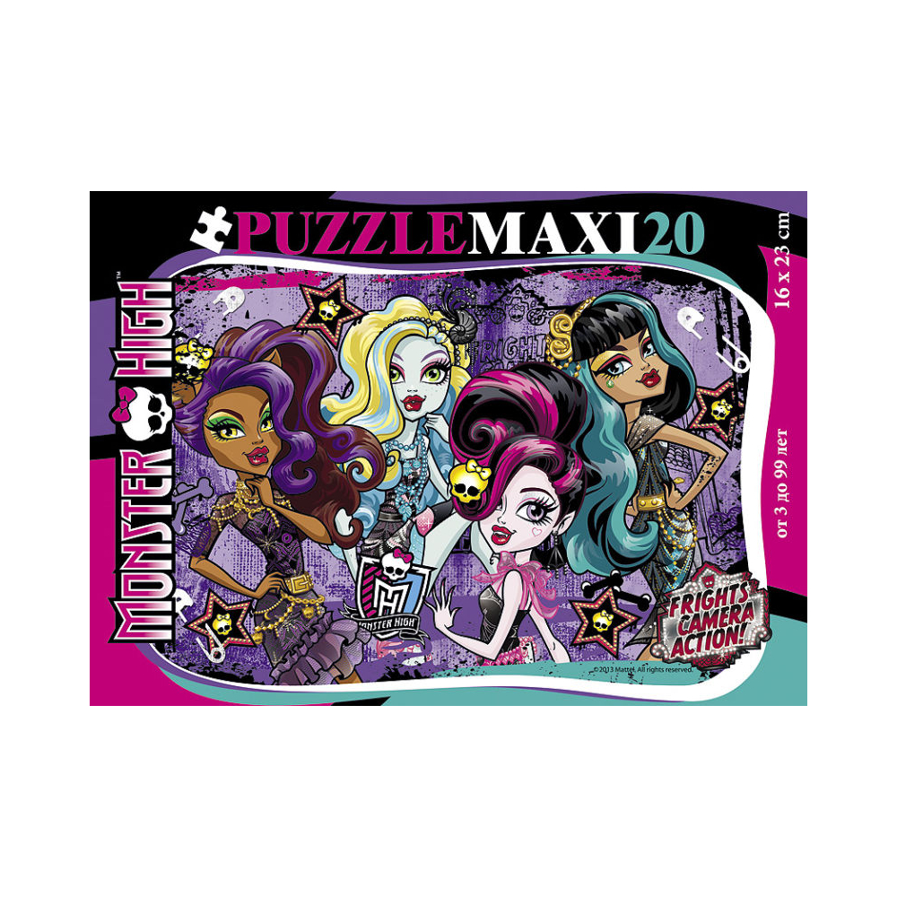 Пазлы Hatber 20 элементов А5ф 165х230мм Maxi Школа Монстров-Monster High - фото 1