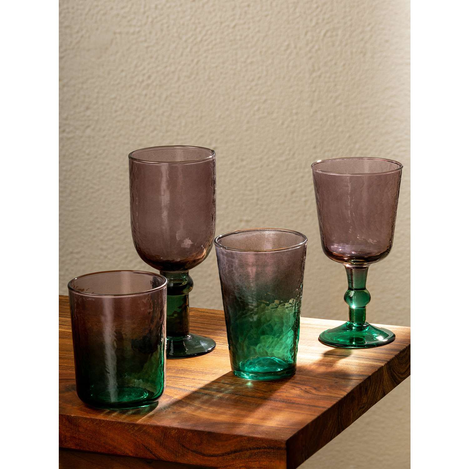 Стакан для напитков DeNASTIA 8.3x8.3x12.5 см 375мл фиолетовый/зеленый G000248 - фото 3